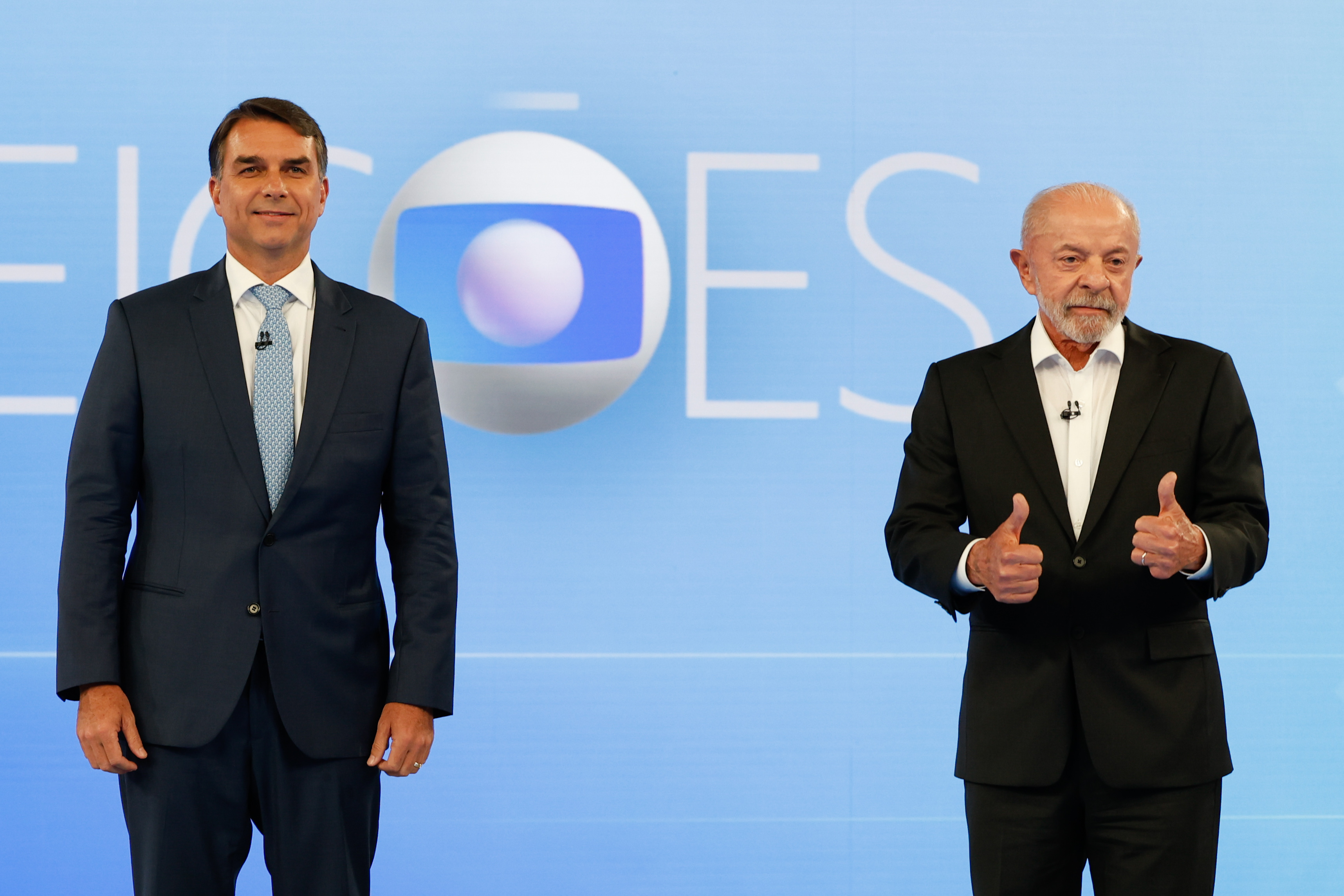 Novo levantamento mostra Flávio Bolsonaro com aumento de 0,6 ponto percentual e Lula com queda de 0,6 ponto percentual em relação à pesquisa anterior.